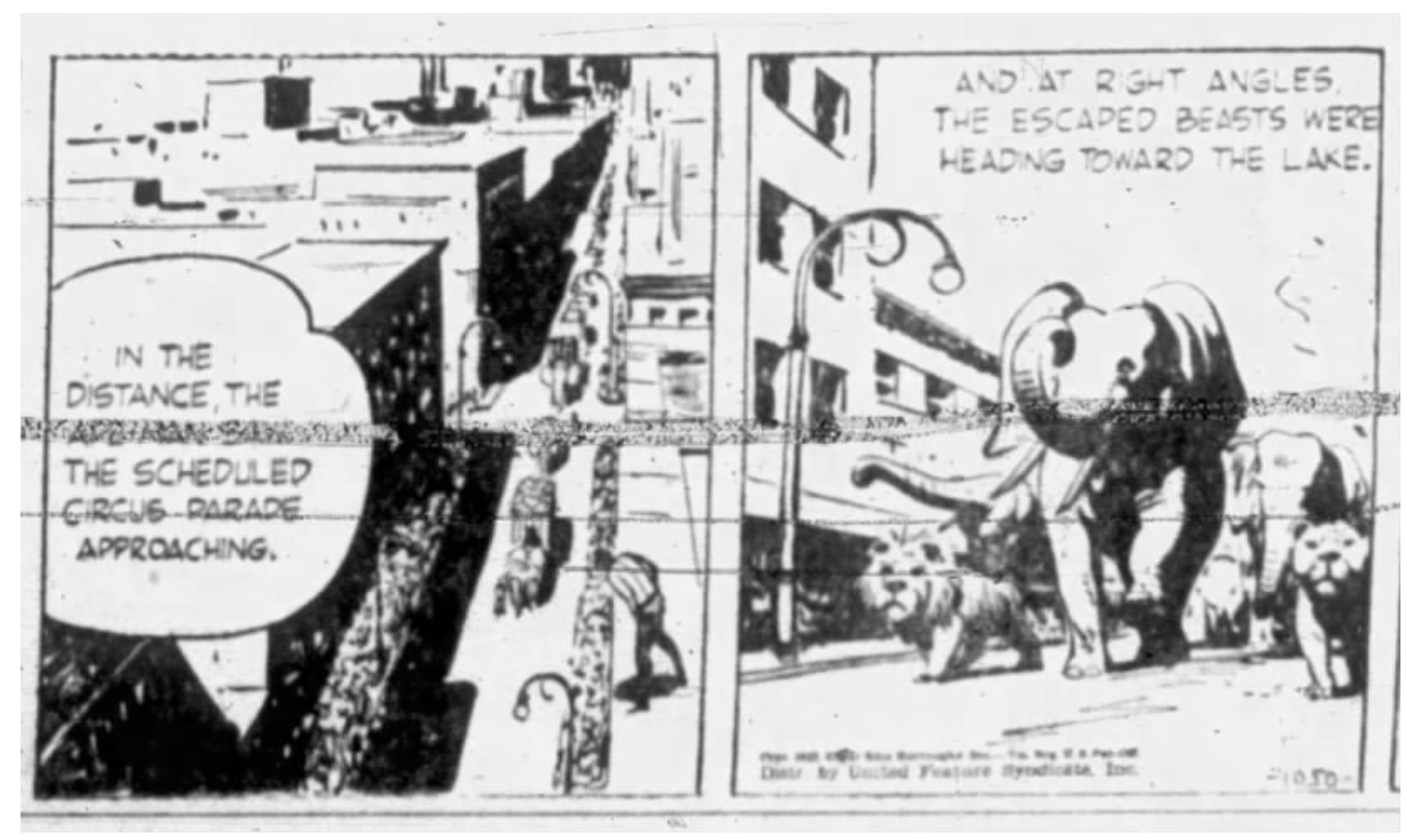 Newspaper Comic of circus