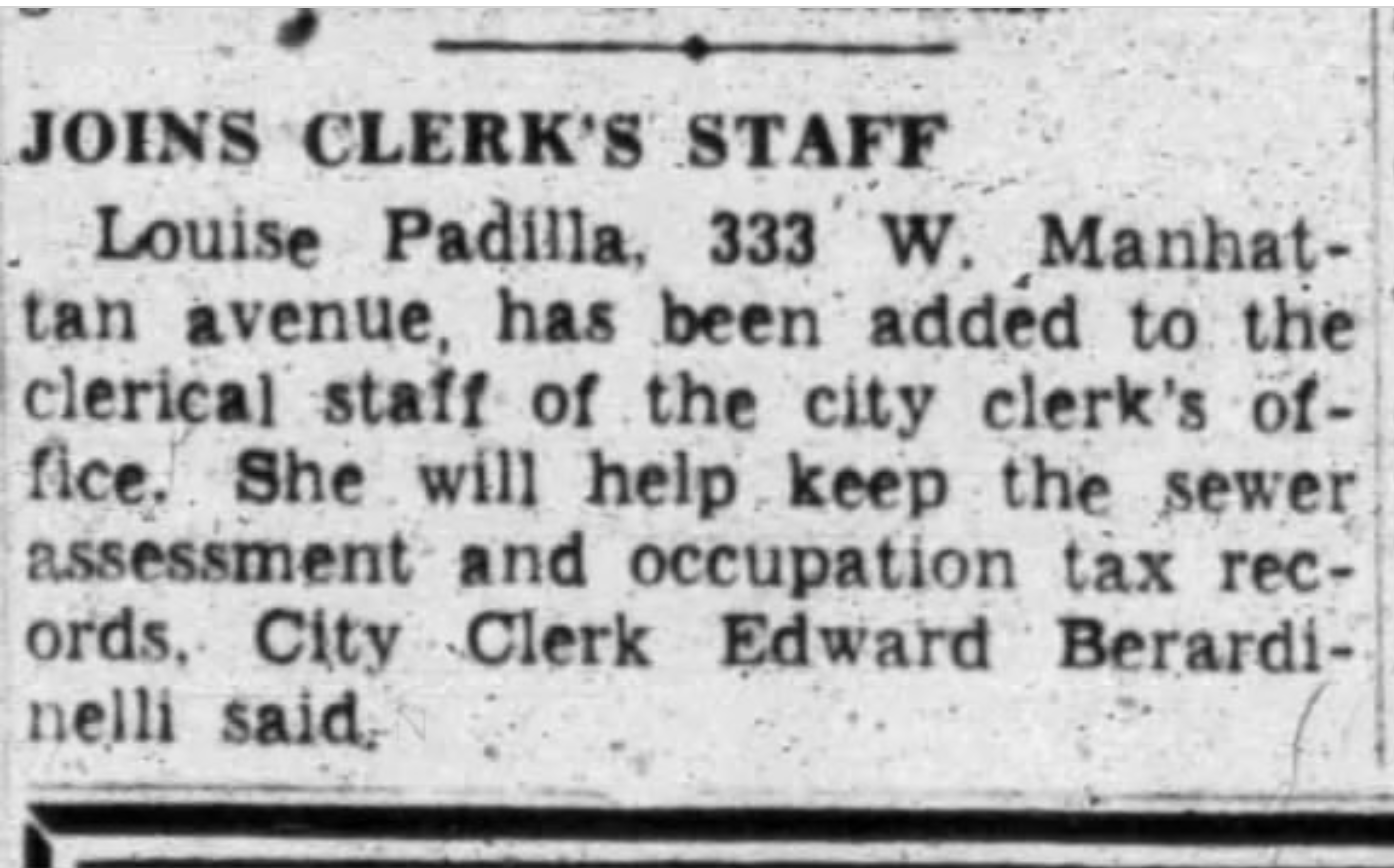Louise Padilla joins city clerk staff