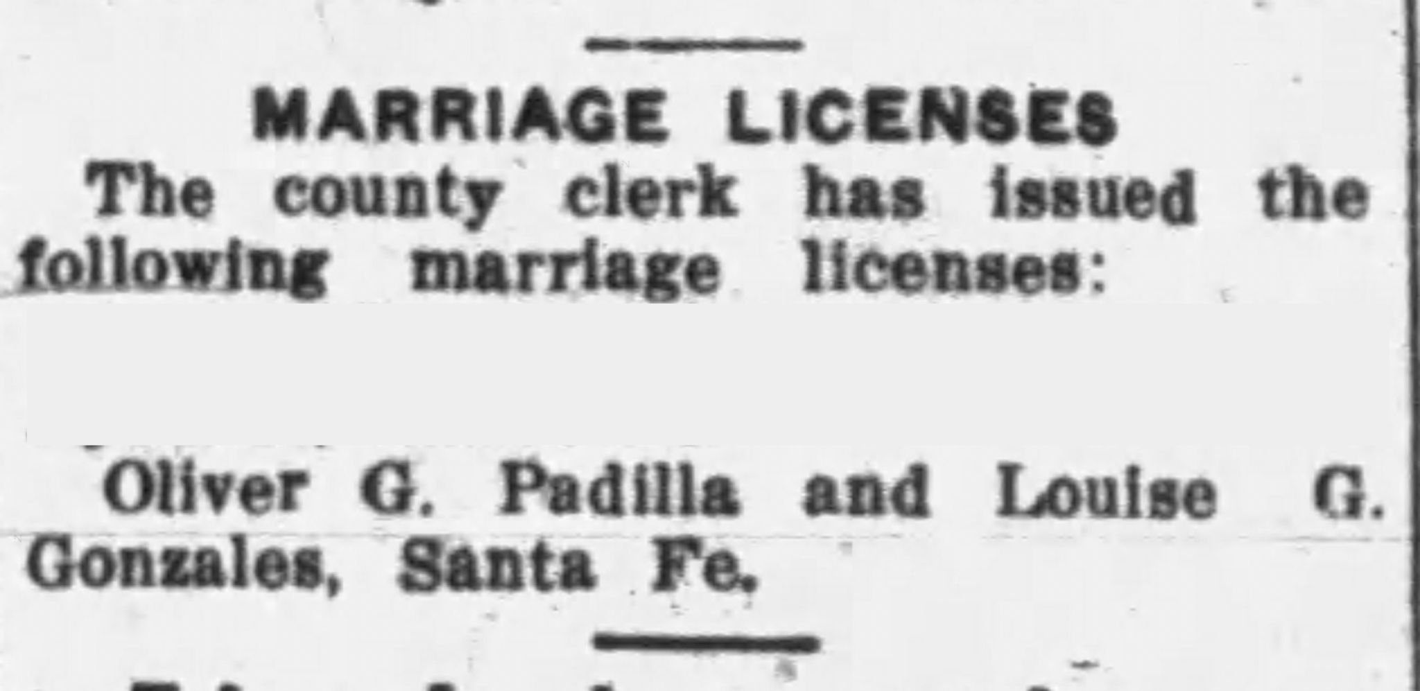 Gonzalez-Padilla wedding license